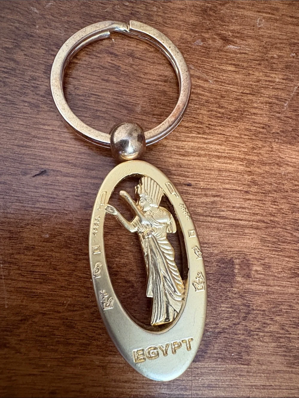 Egyptian Brass Keychain Trio - Gold Tone